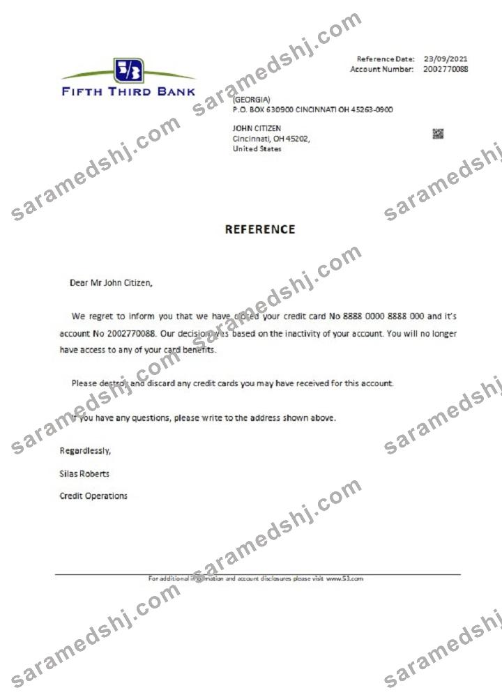 USA_Fifth Third Bank_closure reference